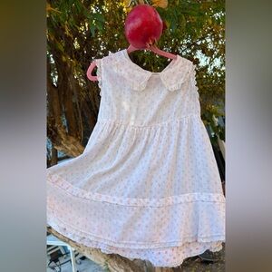 Vintage White Floral Dresss 3T